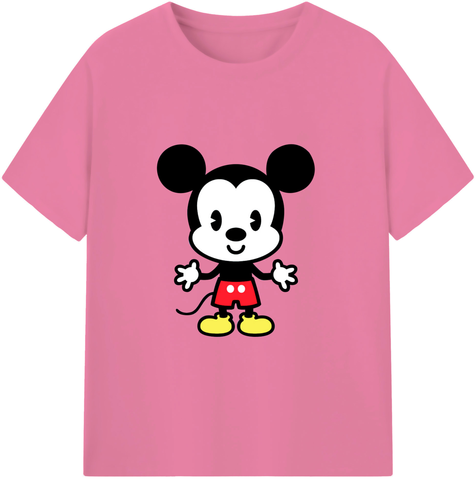 （画像用） ミッキーマウス Mickey Mouse 綿100％半袖Tシャツ（フロントプリント）